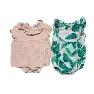 Baby Girl Romper Bundle | 12M | Nicole Miller, Wonder Nation